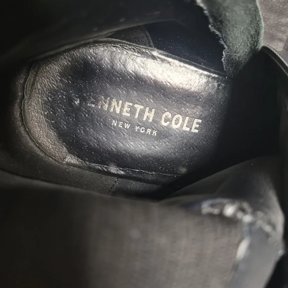 Kenneth Cole  Levon Black Leather Tall Riding Boots Size 10 - Picture 12 of 16